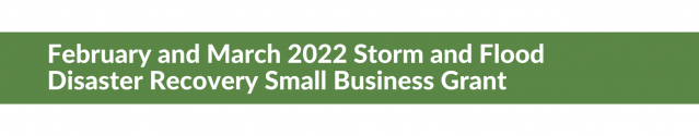 February and March 2022 Storm and Flood Disaster Recovery Small Business Grant